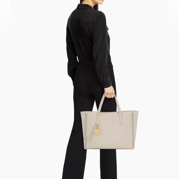 See by Chloé Tilda Leather Braided Tote In Cement Beige - Picture 2 of 16